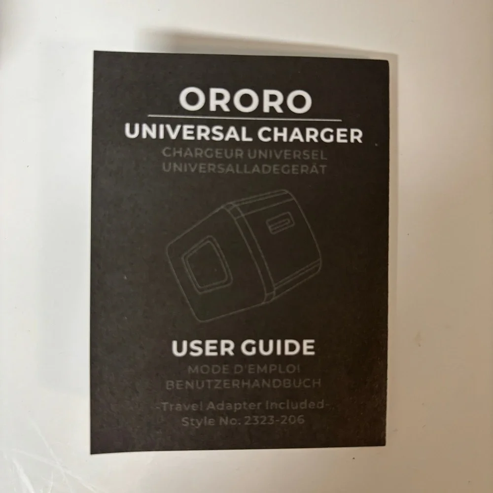 Ororo Universal Charger Kit with US UK EU Travel Adapters and USB-C Cable